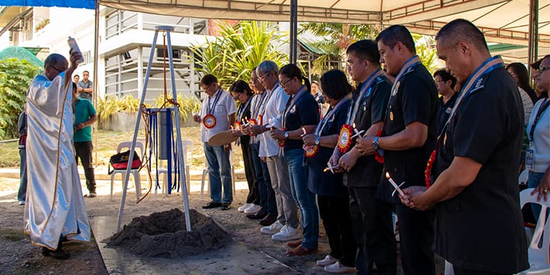 Blessing of the activity before the laying of cornerstone